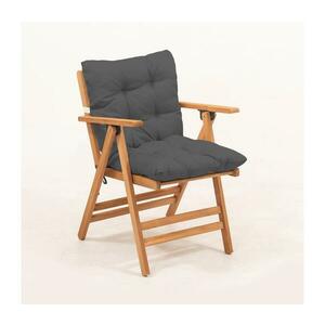 Összecsukható kerti szék párnával, szürke/habr 644MYD1161 kép