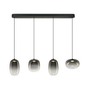 LED Csillár zsinóron VASO LED/15W/230V fekete/füstös ML1407 kép