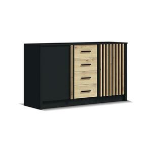 EMS TAYLER komód fekete/craft tölgy Komoda 2D4S LADDER Czarny/Craft kép