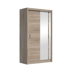 EMS SABRINA gardróbszekrény tükörrel, 120x215 cm, sonoma tölgy OSLO 120 Sonoma kép