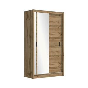EMS SABRINA gardróbszekrény tükörrel, 150x215 cm, woltan tölgy OSLO 150 Wotan kép