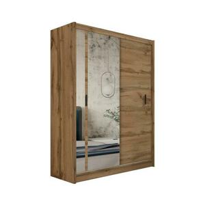 EMS SABRINA gardróbszekrény tükörrel, 180x215 cm, woltan tölgy OSLO 180 Wotan kép