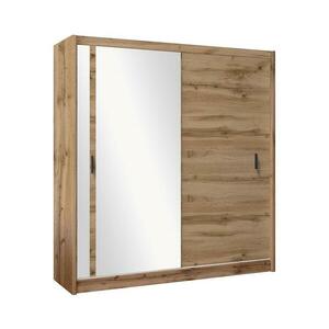EMS SABRINA gardróbszekrény tükörrel, 203x215 cm, woltan tölgy OSLO 203 Wotan kép