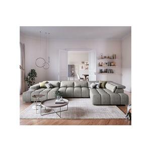 Cotta Sarokkanapé fejtámlákkal U alakban TROPEA jobb szürke C080713 ORION REC BREIT kép