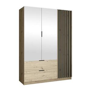EMS VISTA gardróbszekrény tükörrel, 150x215 cm, artisan tölgy/grafit VEGAS 150 Artisan/Grafit kép