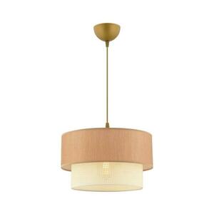 Zsinóros függőlámpa ECHO 1xE27/60W/230V barna/krém 390FLH2518 kép