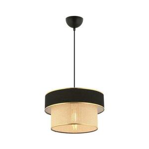 Függőlámpa kábellel ERO 1xE27/60W/230V fekete/bézs 390FLH2534 kép