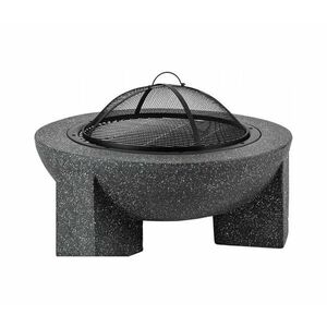 Estilo Home Hordozható tűzrakóhely rácssal 74x30 cm fekete/sötét gránit 5905623250670 kép