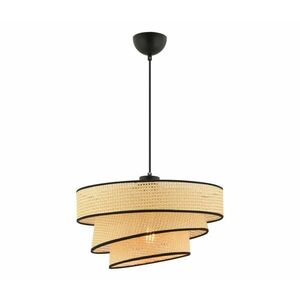 COUPER kábelre szerelt függőlámpa 1xE27/60W/230V bézs/fekete 390FLH2418 kép