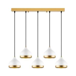 YILDO zsinóros csillár 5xE27/40W/230V fehér/arany 892OPV2138 kép