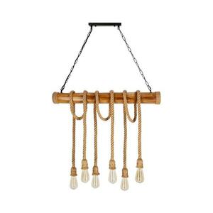 Láncos csillár VINT 6xE27/40W/230V bambusz 36 kép