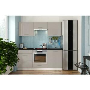 EMS CELESTE 180 cm magasfényű, taupe színű konyhabútor EMILIA 180 KAVA HG kép