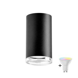 LED RGBW fényerőszabályozható fürdőszobai spotlámpa TURYN 1xGU10/6, 5W/230V IP44 fekete SA1885+AI0414 kép