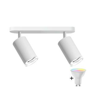 LED RGBW fényerőszabályozható fürdőszobai spotlámpa TURYN 2xGU10/6, 5W/230V IP44 fehér SA1909+AI2296 kép