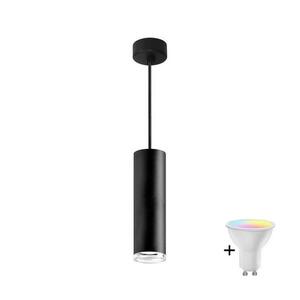 LED RGBW dimmelhető zsinóros fürdőszobai lámpa TURYN 1xGU10/6, 5W/230V IP44 fekete SA1912+AI0414 kép