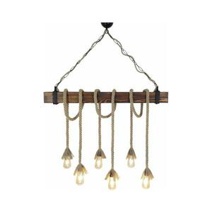 KUTUK kábeles függőlámpa 6xE27/40W/230V fenyő 806ALD1409 kép