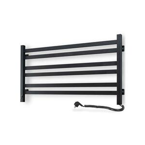 Navin Fürdőszobai létra törölközőszárító radiátor termosztáttal AVANGARD 316 W/230 V 50, 6 cm IP44 fekete jobb oldali 12 kép