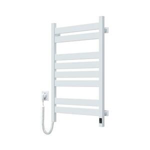Navin Fürdőszobai létrás törölközőszárító radiátor termosztáttal LARGO 432 W/230 V 80, 6 cm IP44 fehér balos 12 kép