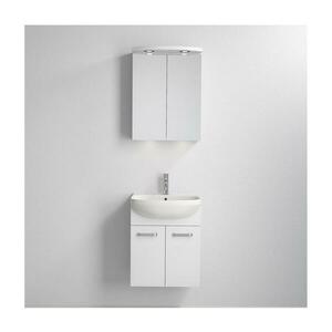 BATH DELUXE Fürdőszobaszekrény mosdóval Vang + LED tükörszekrény 230V IP44 fehér 09 kép