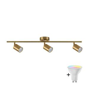 LED RGBW dimmelhető spotlámpa GOLDI 3xGU10/6, 5W/230V arany SA2170+3xAI0414 kép