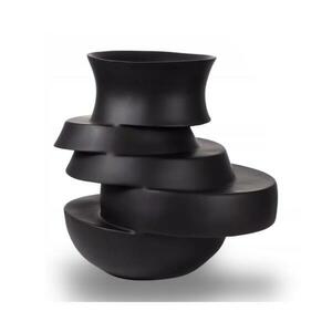 Estilo Home Váza 38x33x36 cm gyanta/matt fekete 5905623250571 kép