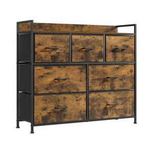 Euziel KIRA fiókos komód barna/fekete LTS137B01 kép