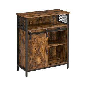 Euziel FIRA tolóajtós komód barna/fekete LSC089B01V1 kép