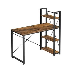 Euziel SOLEA barna/fekete íróasztal polcokkal LWD48XV1 kép