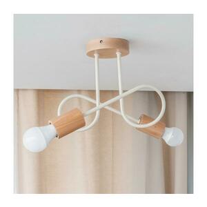 Felületre szerelhető csillár OXFORD 2xE27/15W/230V fenyő/krémszínű W kép