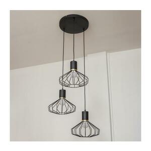 SOLANO kábeles csillár 3xE27/15W/230V fekete/arany W kép