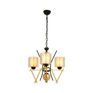 VARANA láncos csillár 3xE27/40W/230V fekete/arany 301AUR1229 kép
