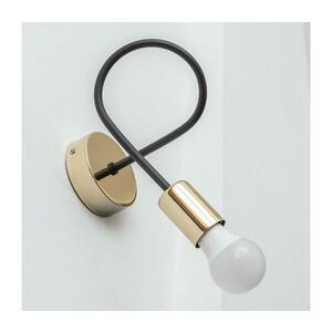 OXFORD fali lámpa 1x E27/15W/230V, arany/fekete K kép