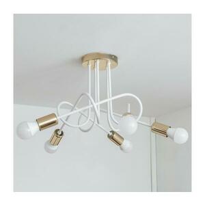 Felületre szerelhető OXFORD csillár 5xE27/15W/230V, arany/fehér W kép