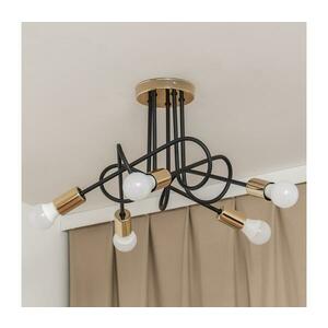 Felületre szerelhető csillár OXFORD 5xE27/15W/230V arany/fekete W kép