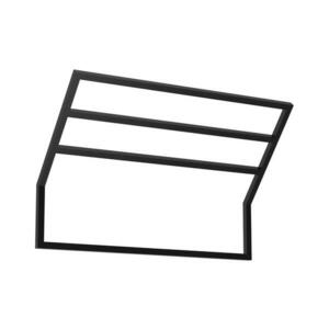 Fali törölközőtartó 37x60 cm fekete 9878 kép