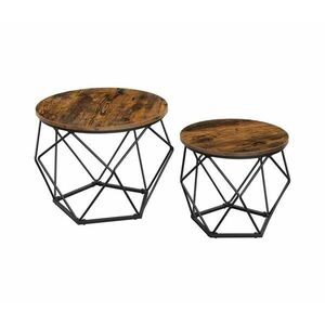 Euziel 2 darabos TALIA dohányzóasztal szett, barna/fekete LET040B01V2 kép