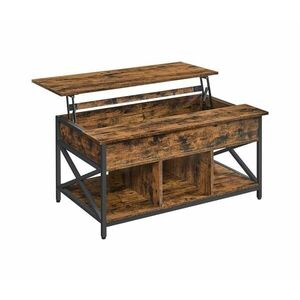 Euziel NYRO emelhető tetejű dohányzóasztal barna/fekete LCT205B01V2 kép