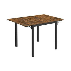 Euziel Kihúzható étkezőasztal ELDUR barna/fekete KDT077B01 kép