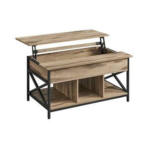 Euziel NYRO emelhető asztallappal rendelkező dohányzóasztal, barna/fekete LCT205K50V1 kép