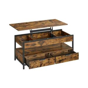 Euziel NYRO emelhető tetejű dohányzóasztal, barna/fekete LCT209K01 kép