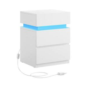 Euziel SMARTIE világítással ellátott éjjeliszekrény, fehér LET630T10V1 kép