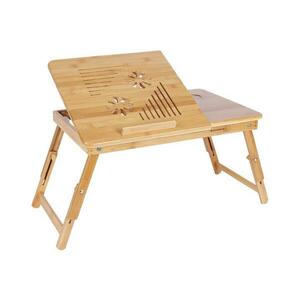 Euziel Állítható ágyra helyezhető számítógépasztal LAT, barna LLD002 kép