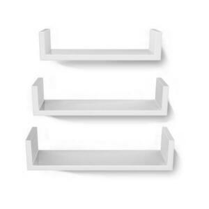 Euziel SHELFY 3 részes fali polcszett, fehér LWS40WT kép