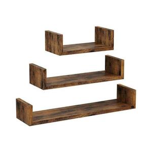 Euziel SHELFY 3 darabos fali polcszett, barna LWS066T01 kép