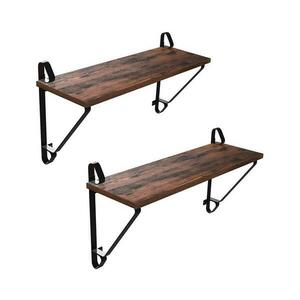 Euziel SHELFY 2 darabos fali polc szett, barna/fekete LCR01BX kép