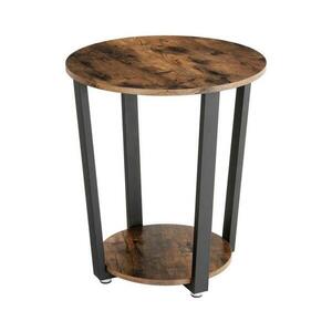 Euziel ELDUR oldalsó asztal barna/fekete LET57X kép