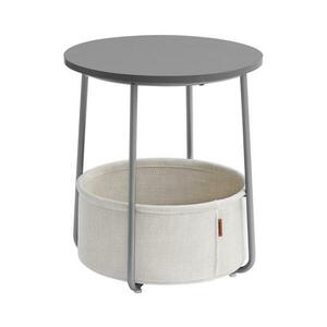 Euziel NOIRA oldalsó asztal, szürke/fehér LET223G49 kép