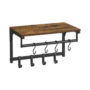 Euziel NATE fali fogas polccal, barna/fekete LCR103B01 kép