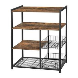 Euziel Konyhai polcos állvány MARGE barna/fekete KKS96X kép