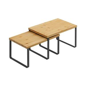 Euziel MARGE 2 darabos tárolópolc szett, fekete/barna KCS02NBV1 kép